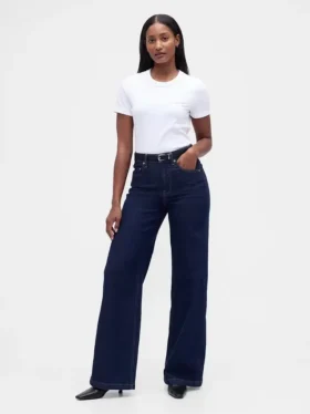 Curvy High Rise Stride-jeans med vide ben