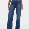 Curvy High Rise Stride-jeans med vide ben
