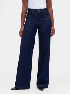 Curvy High Rise Stride-jeans med vide ben