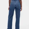 Curvy High Rise Stride-jeans med vide ben