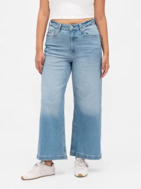 Curvy High Stride-jeans med vid benvidde og ankelhøyde