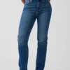 Curvy høyt liv '90-talls slanke, rette Jeans