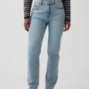 Curvy høyt liv '90-talls slanke, rette Jeans