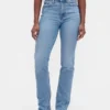 Curvy høyt liv '90-talls slanke, rette Jeans
