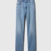 Curvy høyt liv '90-talls slanke, rette Jeans