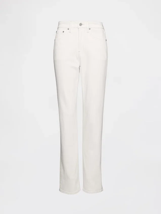 Curvy høyt liv '90-talls slanke, rette Jeans