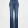 Curvy høyt liv '90-talls slanke, rette Jeans