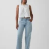 Curvy lavt liv, løse Jeans i 90-tallsstil