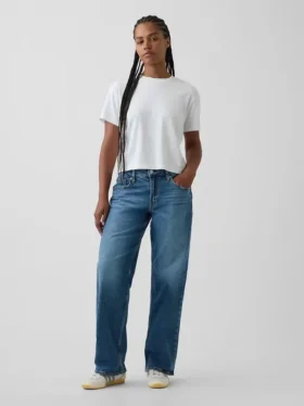 Curvy lavt liv, løse Jeans i 90-tallsstil