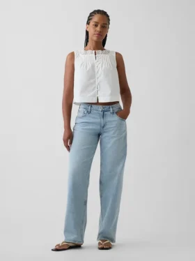 Curvy lavt liv, løse Jeans i 90-tallsstil