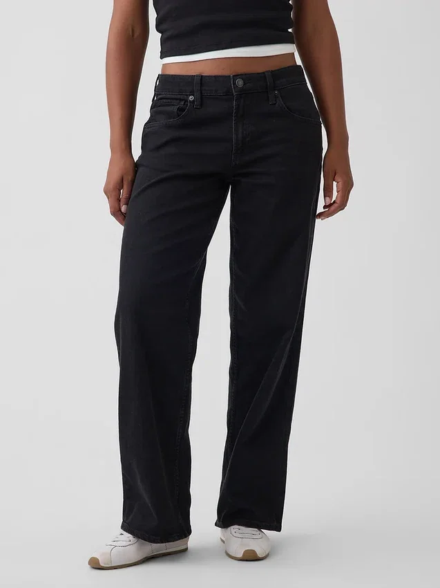 Curvy lavt liv, løse Jeans i 90-tallsstil