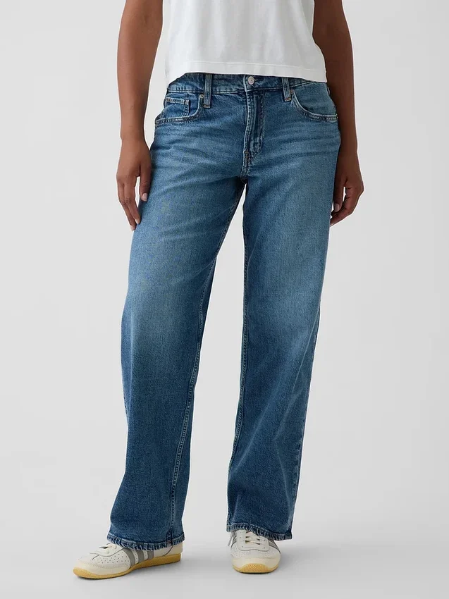 Curvy lavt liv, løse Jeans i 90-tallsstil