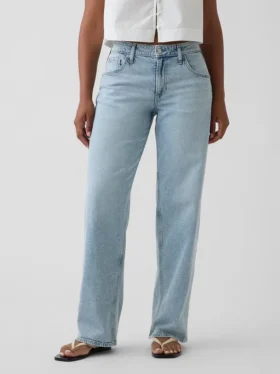 Curvy lavt liv, løse Jeans i 90-tallsstil