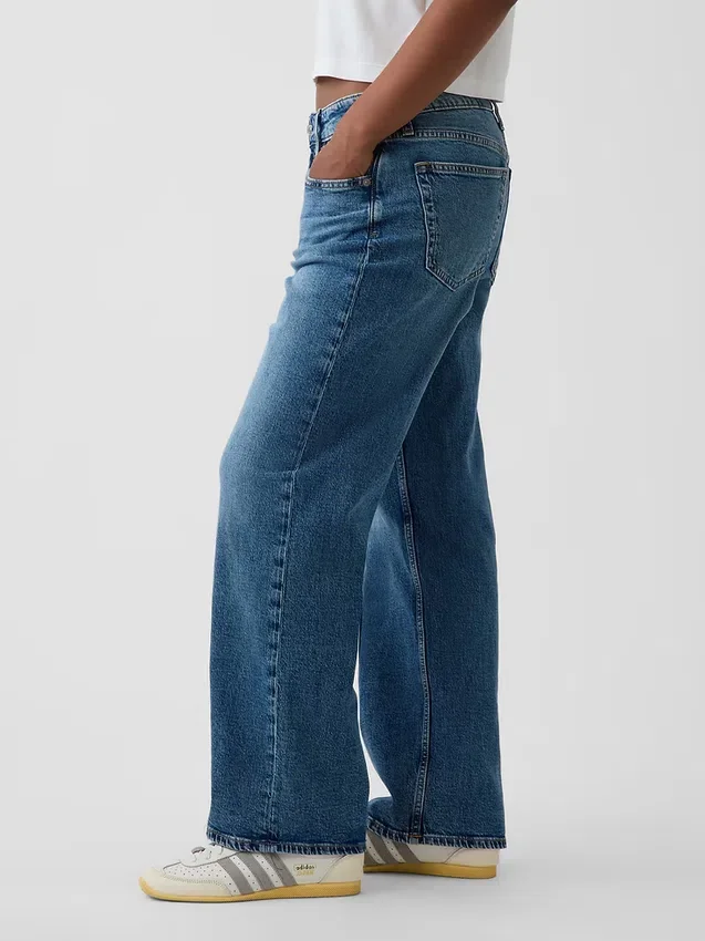 Curvy lavt liv, løse Jeans i 90-tallsstil