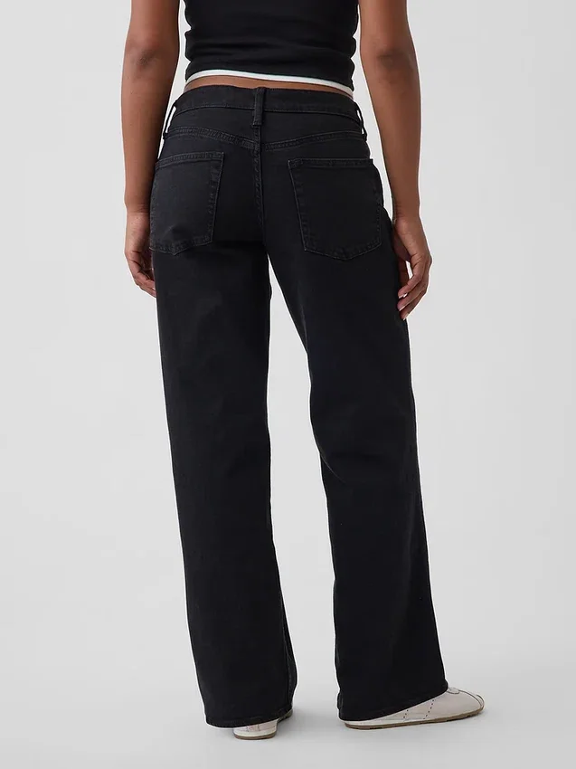 Curvy lavt liv, løse Jeans i 90-tallsstil