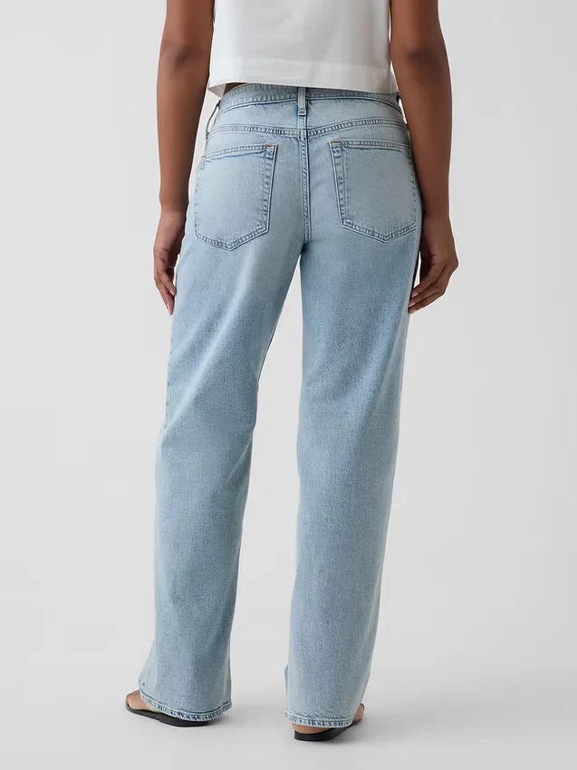 Curvy lavt liv, løse Jeans i 90-tallsstil