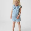 Denim-antrekk med sløyfe for Baby og Småbarn