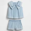 Denim-antrekk med sløyfe for Baby og Småbarn