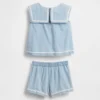 Denim-antrekk med sløyfe for Baby og Småbarn