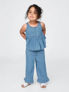 Denim-antrekk med volanger for Baby og Småbarn