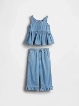 Denim-antrekk med volanger for Baby og Småbarn