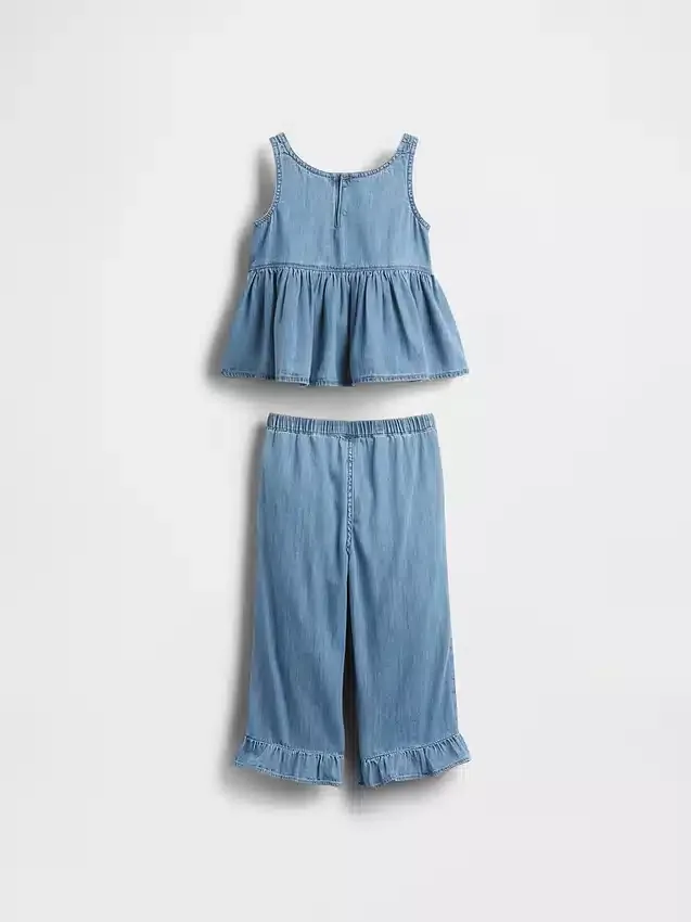 Denim-antrekk med volanger for Baby og Småbarn
