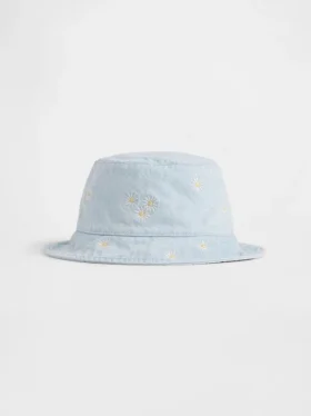 Denim-buckethat med tusenfryd for Baby og Småbarn