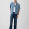 Denim-dobby-resortskjorte