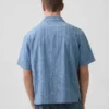 Denim-dobby-resortskjorte