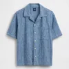 Denim-dobby-resortskjorte