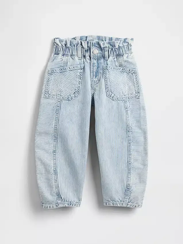 Denim-jeans med striper og hestesko-mønster for Baby og Småbarn