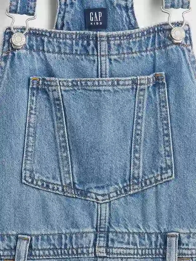 Denim-kjole med forkle til barn
