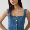 Denim-korsett-top med lommer
