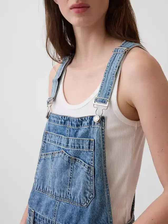 Denim-miniskjørt