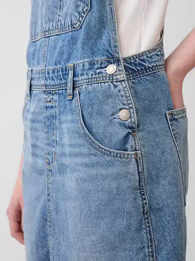 Denim-miniskjørt