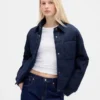Denim-pufferjakke