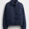Denim-pufferjakke