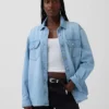 Denim-skjortejakke i western-stil