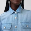 Denim-skjortejakke i western-stil