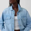 Denim-skjortejakke i western-stil