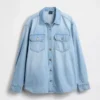 Denim-skjortejakke i western-stil