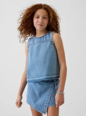 Denim-tanktop for barn