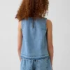 Denim-tanktop for barn