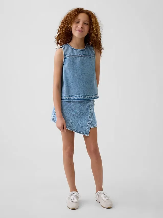 Denim-tanktop for barn