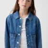 Denimjakke med påsydde lommer for barn