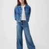 Denimjakke med påsydde lommer for barn