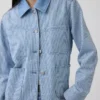 Denimjakke med striper