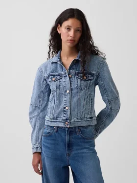 Denimjakke med utvidede ermer