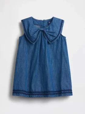 Denimkjole i sjømannstil for Baby og Småbarn