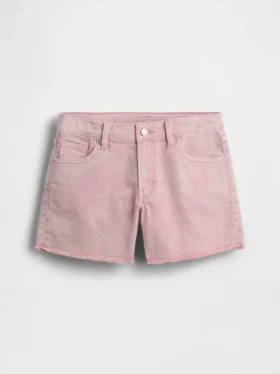 Denimshorts med lav midje og vid benbredde for barn